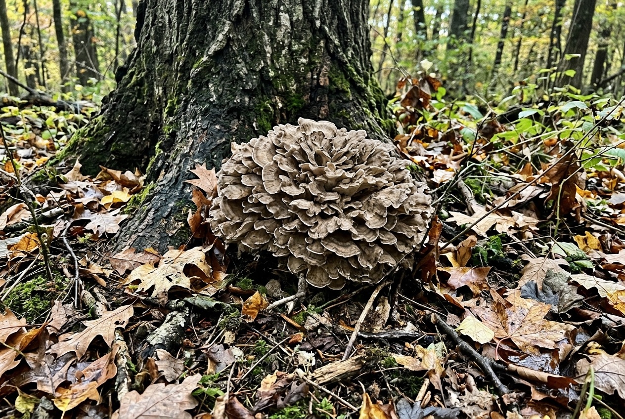 Fresh maitake, hen of the woods